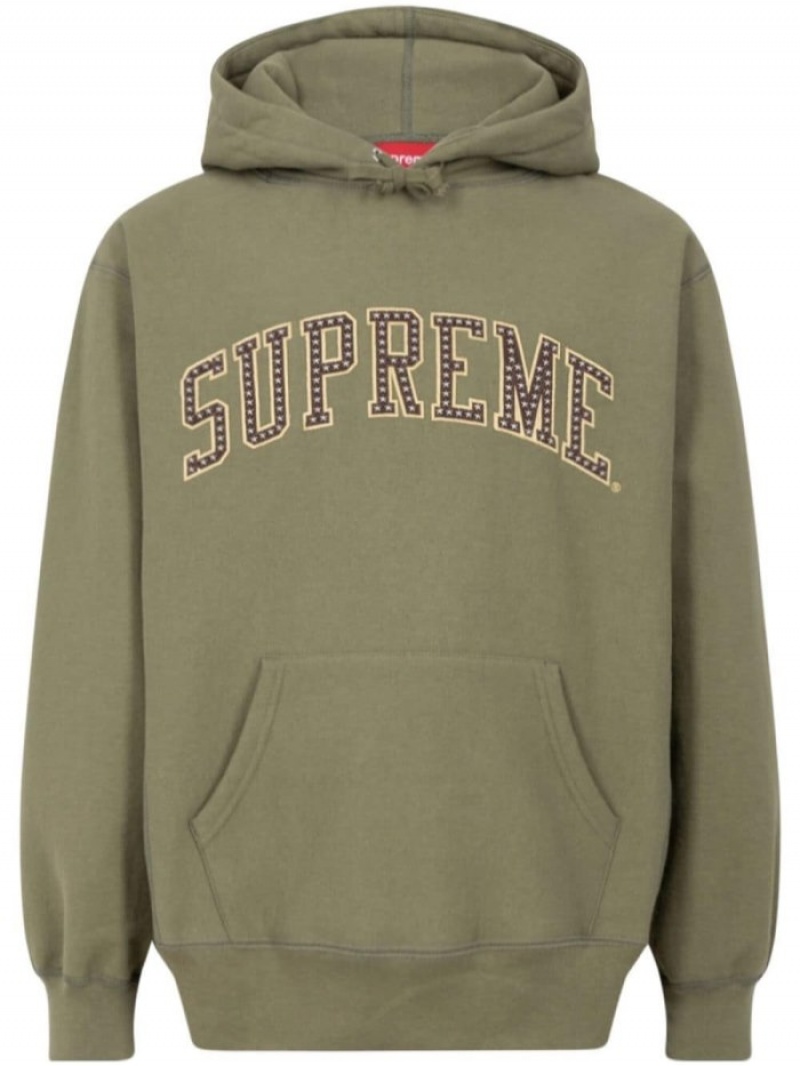 Poleron Supreme Stars Arc Drawstring Mujer Verde Colombia | V4Y-85999