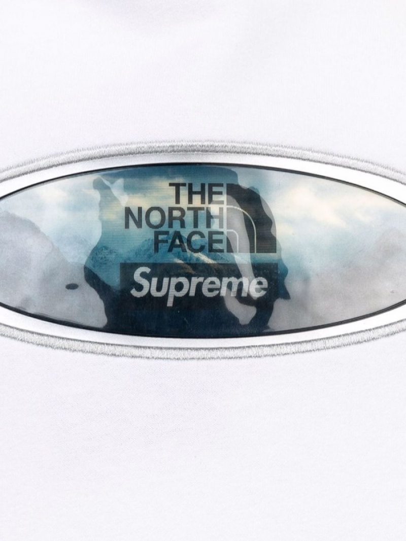 Poleron Supreme X The North Face Lenticular Mountains Hombre Blancas Colombia | B5J-27848