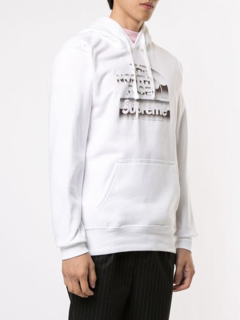 Poleron Supreme X The North Face Metallic-logo Encapuchado Sweatshirt Hombre Blancas Colombia | U0V-23579