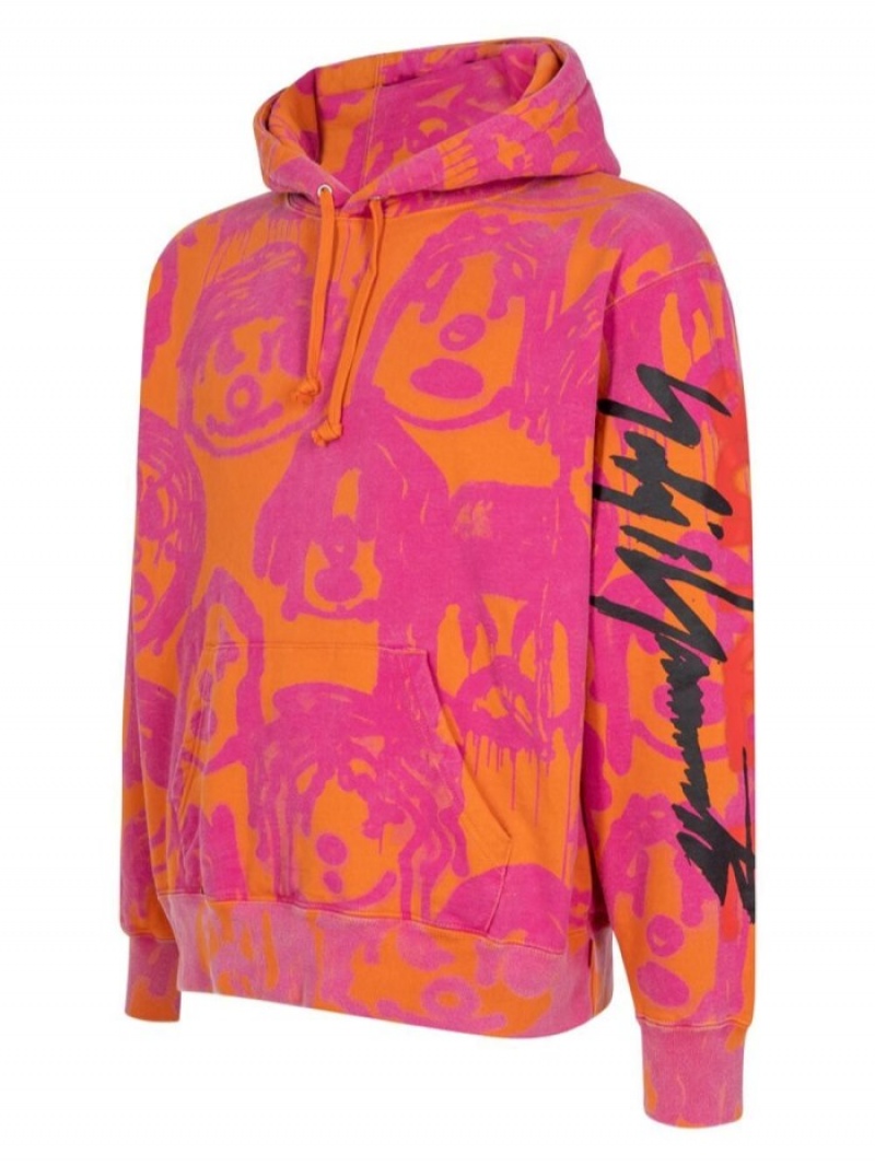 Poleron Supreme X Yohji Yamamoto Estampadas-print Hombre Naranjas Rosas Colombia | X7E-18385