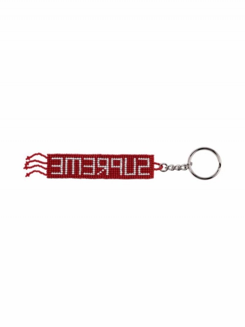 Llaveros Supreme Beaded Logo Hombre Rojas Colombia | Z3C-14654