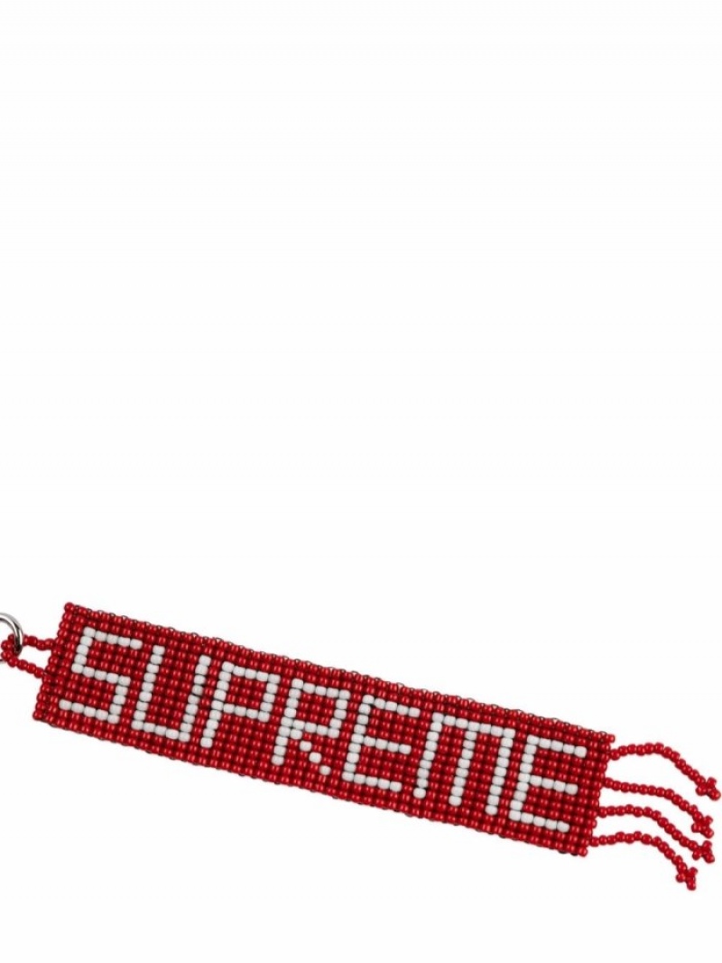 Llaveros Supreme Beaded Logo Hombre Rojas Colombia | Z3C-14654