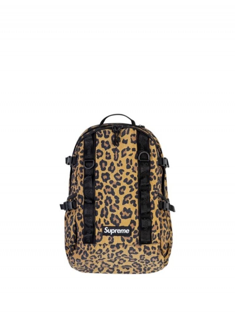 Mochilas Supreme Leopard-print Hombre Brown  Colombia | L1I-84358