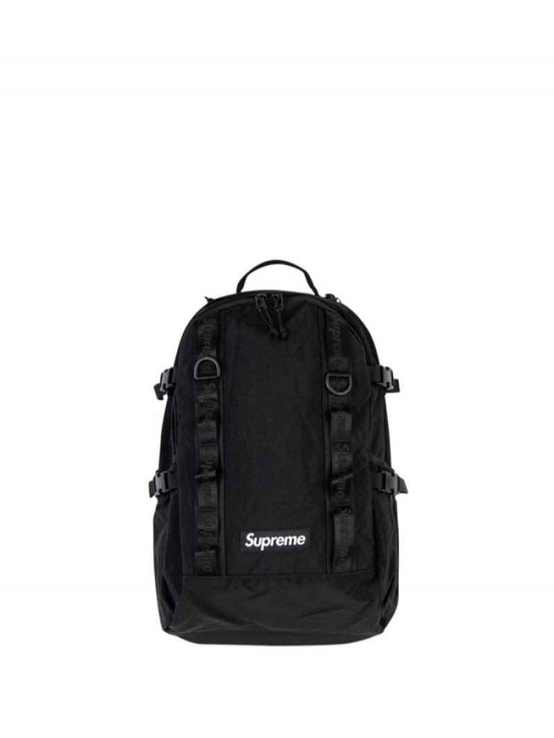 Mochilas Supreme Logo Patch Hombre Negras Colombia | W7F-36313