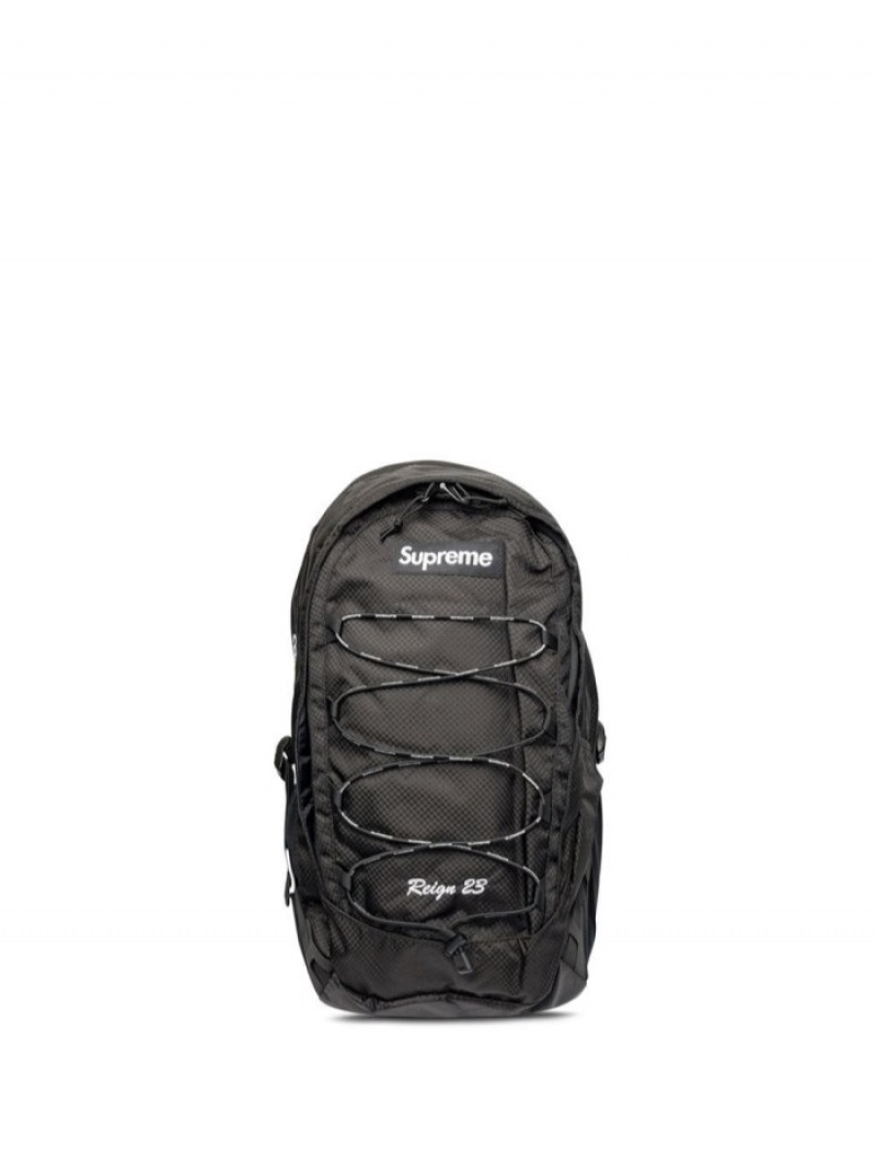 Mochilas Supreme Logo-patch Hombre Negras Colombia | Y5F-06972