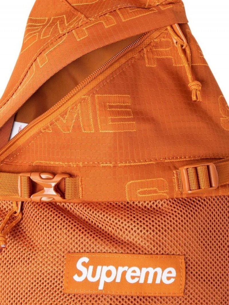 Mochilas Supreme Sling Logo-patch Bag Hombre Naranjas Colombia | Q4H-18441