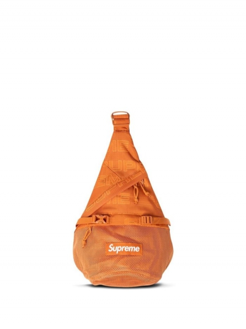 Mochilas Supreme Sling Logo-patch Bag Hombre Naranjas Colombia | Q4H-18441