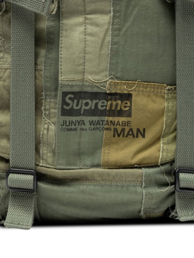 Mochilas Supreme X Junya X Comme Des Garçons Patchwork Hombre Verde Colombia | D8W-87055