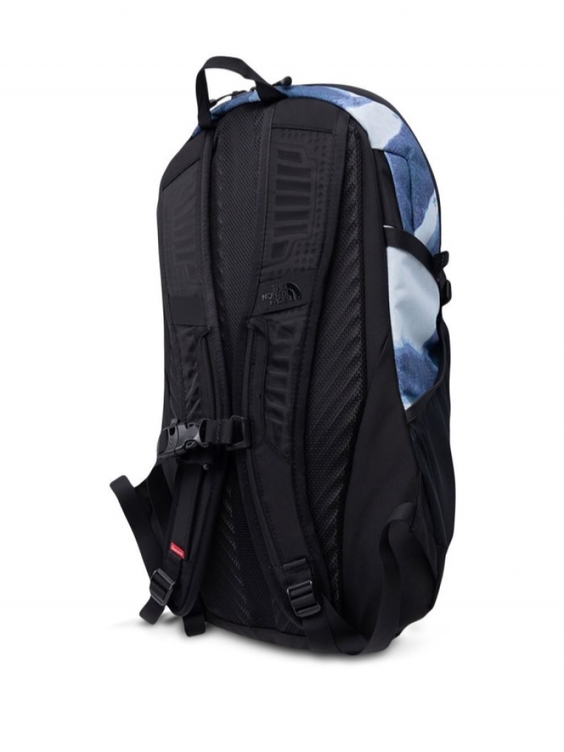 Mochilas Supreme X The North Face Bleached Denim Print Hombre Azules Colombia | D1G-51636