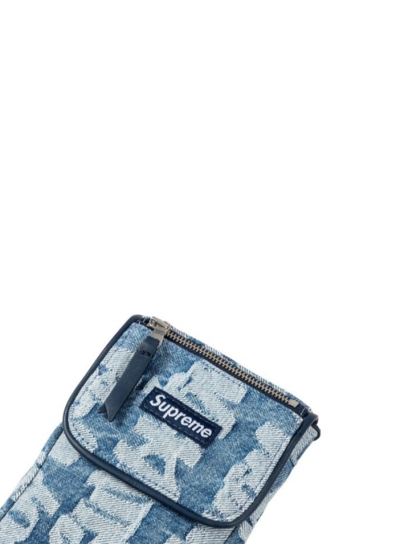 Otros Supreme Jacquard Denim Neck Pouch Hombre Azules Colombia | K9A-68620