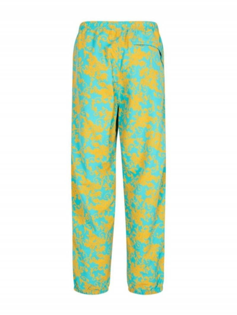 Pantalon Deportivo Supreme Warm Up Abstract-pattern Pista Trousers Hombre Teal Floral Colombia | N5Z-32947