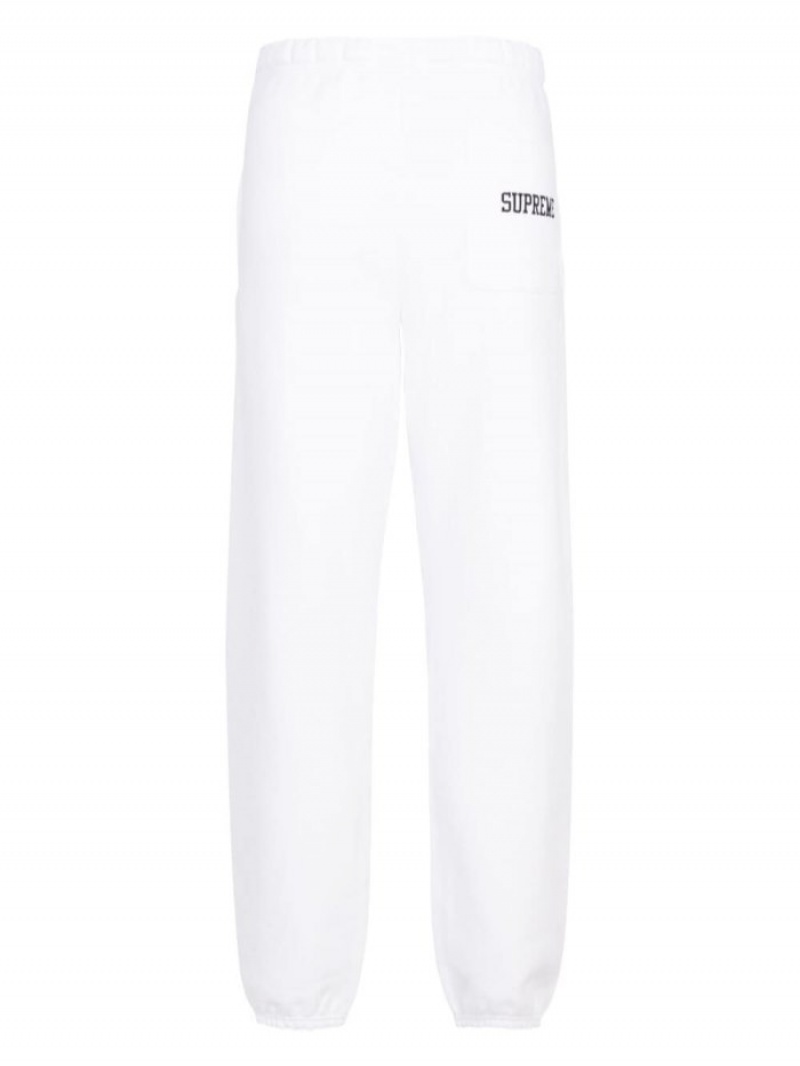 Pantalon Deportivo Supreme X Champion Stacked C Pista Pants Hombre Blancas Colombia | E6V-63864