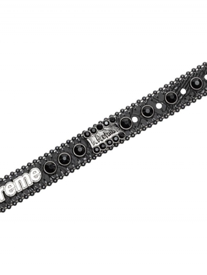 Accesorios Para Mascotas Supreme B.B. Simon Studded Dog Collar Hombre Negras Colombia | X9A-53961