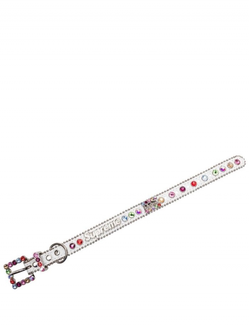 Accesorios Para Mascotas Supreme B.B. Simon Studded Dog Collar Mujer Blancas Colombia | R1J-04135