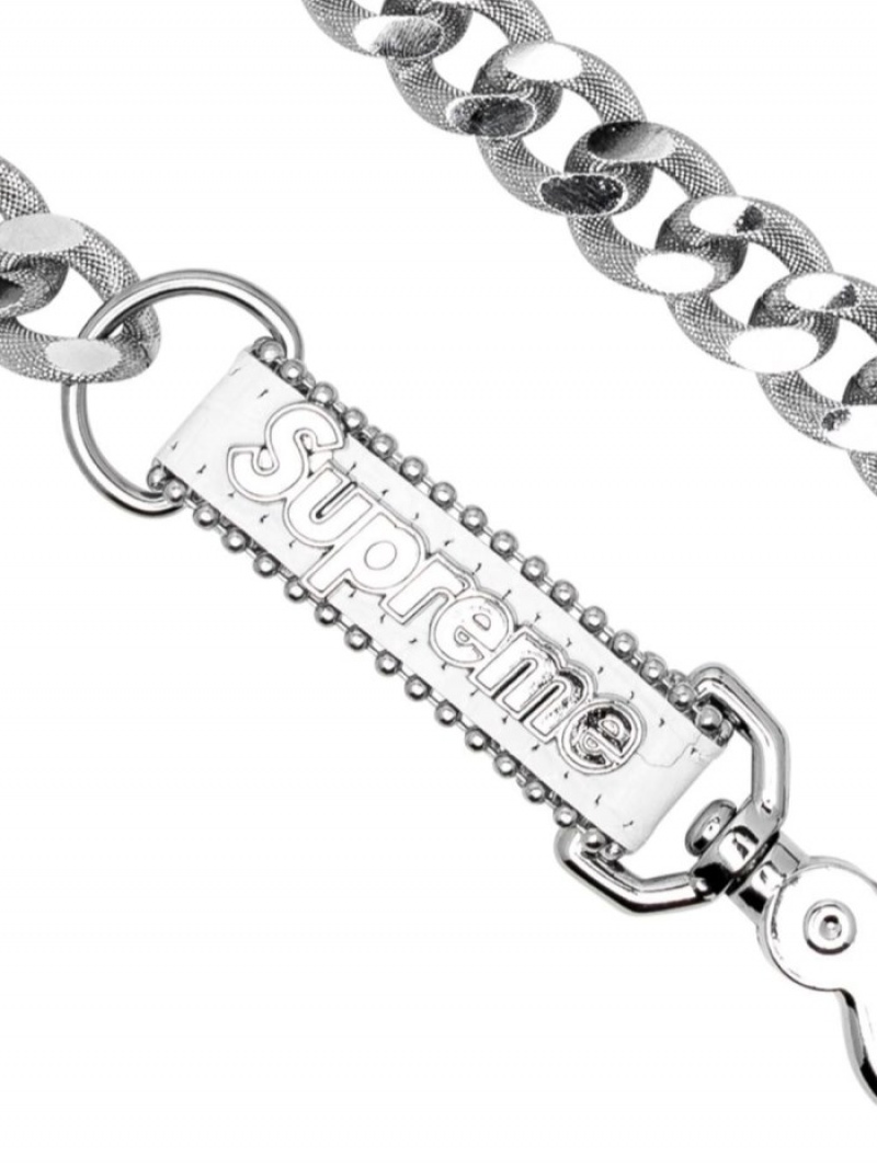 Accesorios Para Mascotas Supreme X B.B. Simon Studded Dog Leash Hombre Plateadas Colombia | S0Z-57355