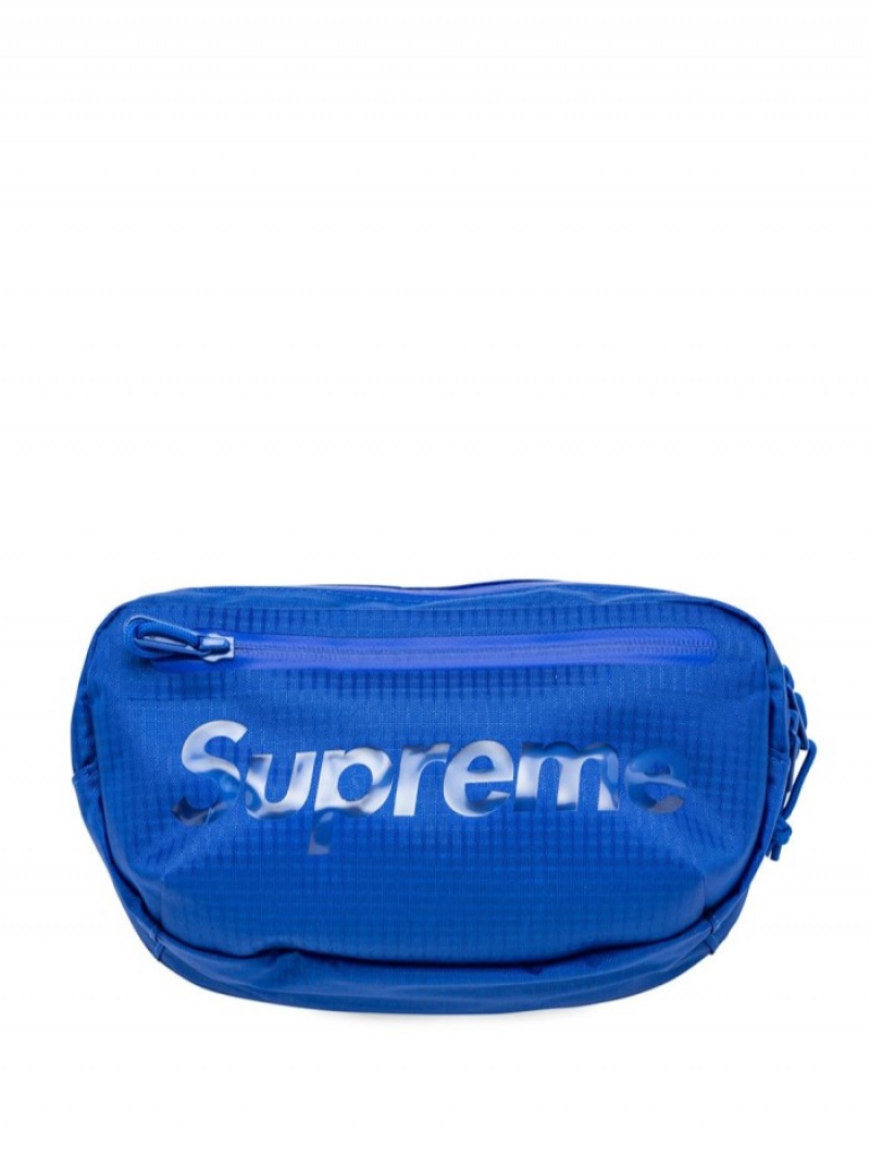 Riñonera Supreme Logo-print Cintura Bag Hombre Azules Colombia | Q1W-00646