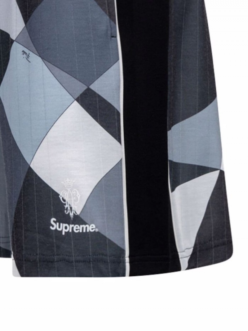 Short Supreme Pucci Soccer Hombre Negras Colombia | A3I-08693