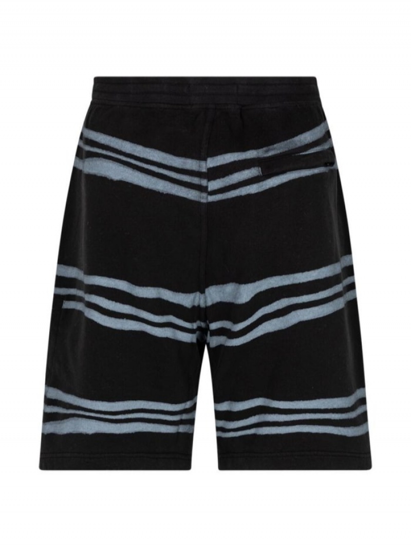 Short Supreme X Stone Island Warp Stripe Hombre Negras Colombia | N3B-31650