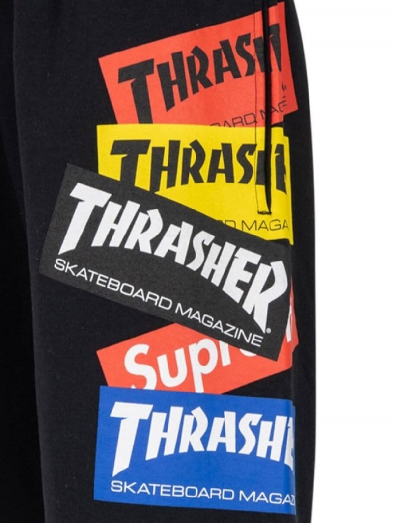 Short Supreme X Thrasher Multi Logo Pista Hombre Negras Colombia | V1H-12558