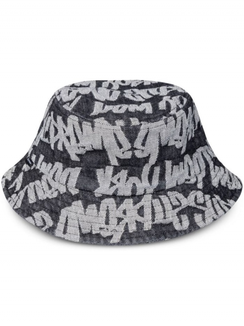 Sombreros Supreme Fat Tip Jacquard Denim Bucket Hombre Negras Colombia | I3B-54838