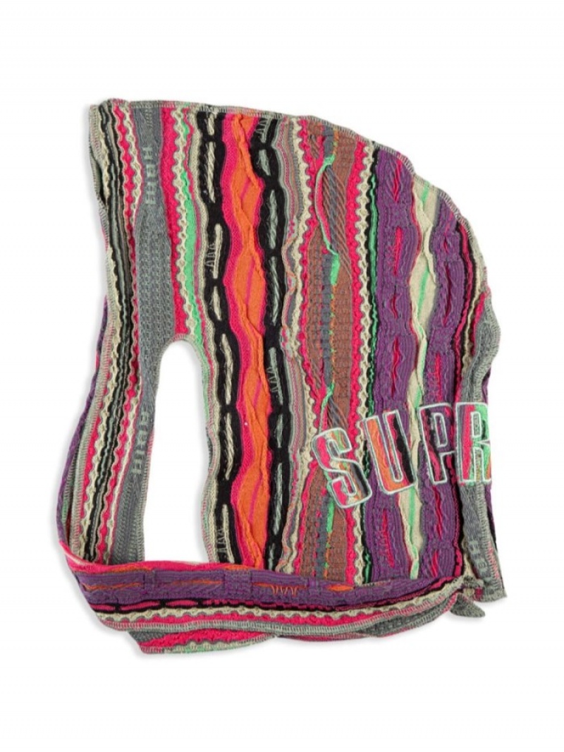 Sombreros Supreme X Coogi De Punto Durag Mujer Moradas Colombia | H6J-42280