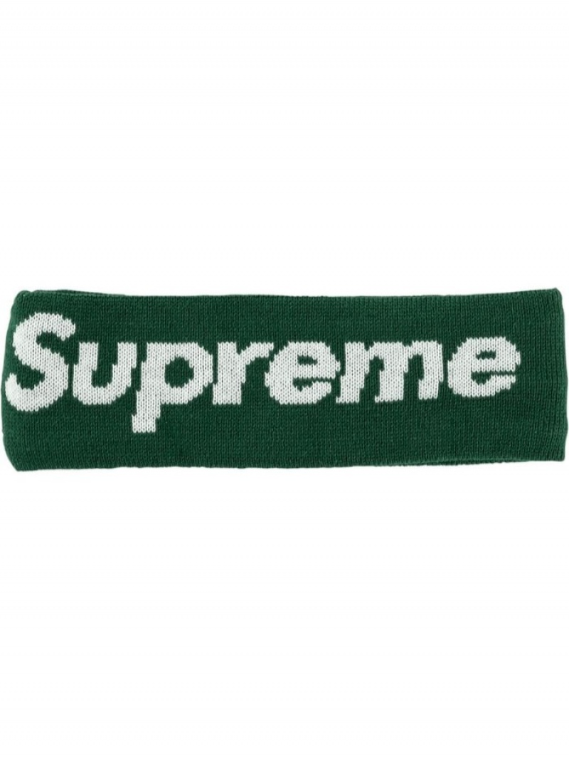 Sombreros Supreme X New Era Big Logo Headband Mujer Verde Colombia | L6Z-44054