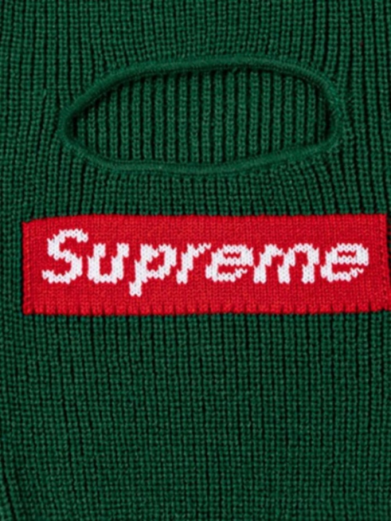 Sombreros Supreme X New Era Box Logo Balaclava Mujer Verde Colombia | T9D-53709