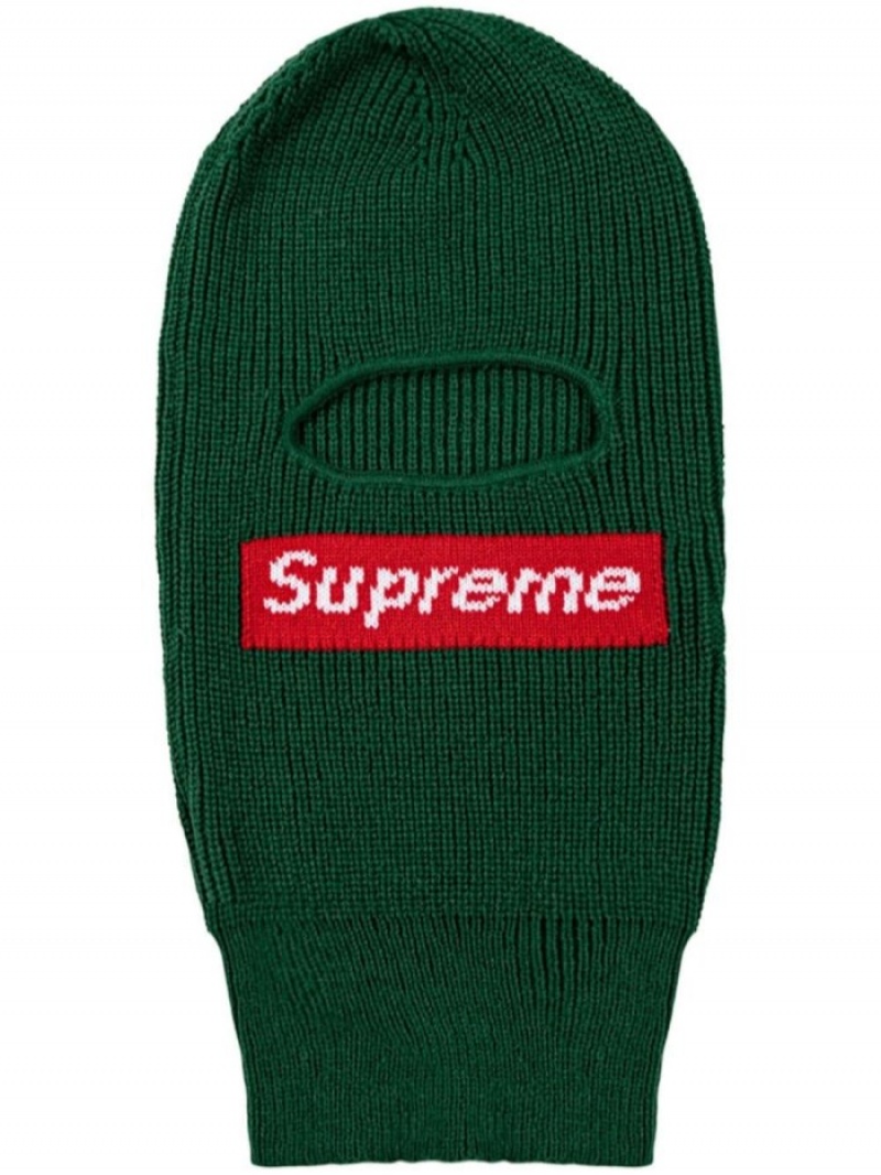 Sombreros Supreme X New Era Box Logo Balaclava Mujer Verde Colombia | T9D-53709