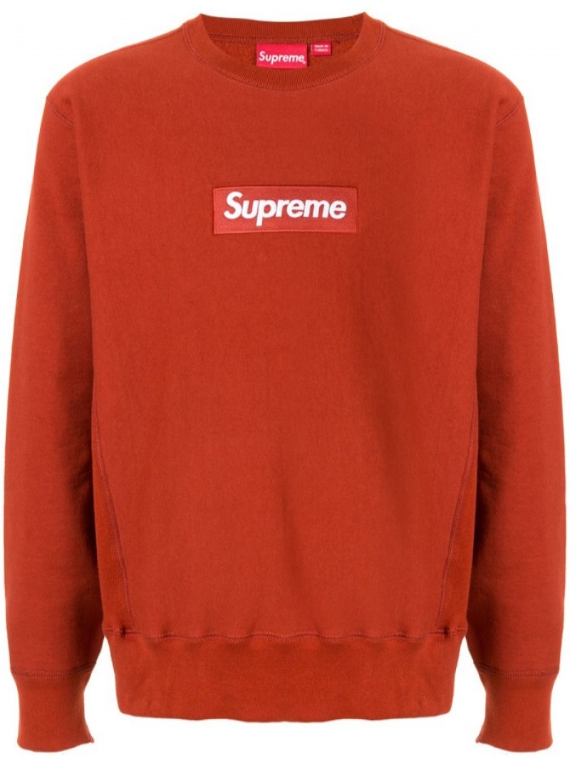 Sudaderas Supreme Box Logo Cres-neck Hombre Rojas Colombia | N3F-28552