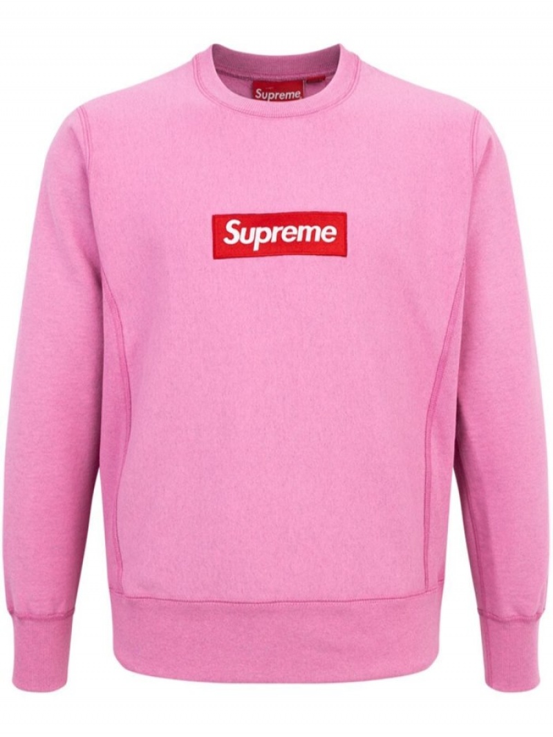 Sudaderas Supreme Box Logo Crew Neck Hombre Rosas Colombia | W9N-88850