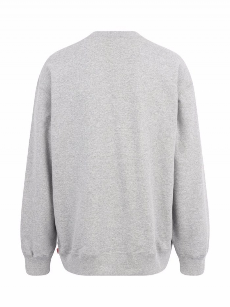 Sudaderas Supreme Box-logo Crewneck Hombre Gris Colombia | U4G-33310