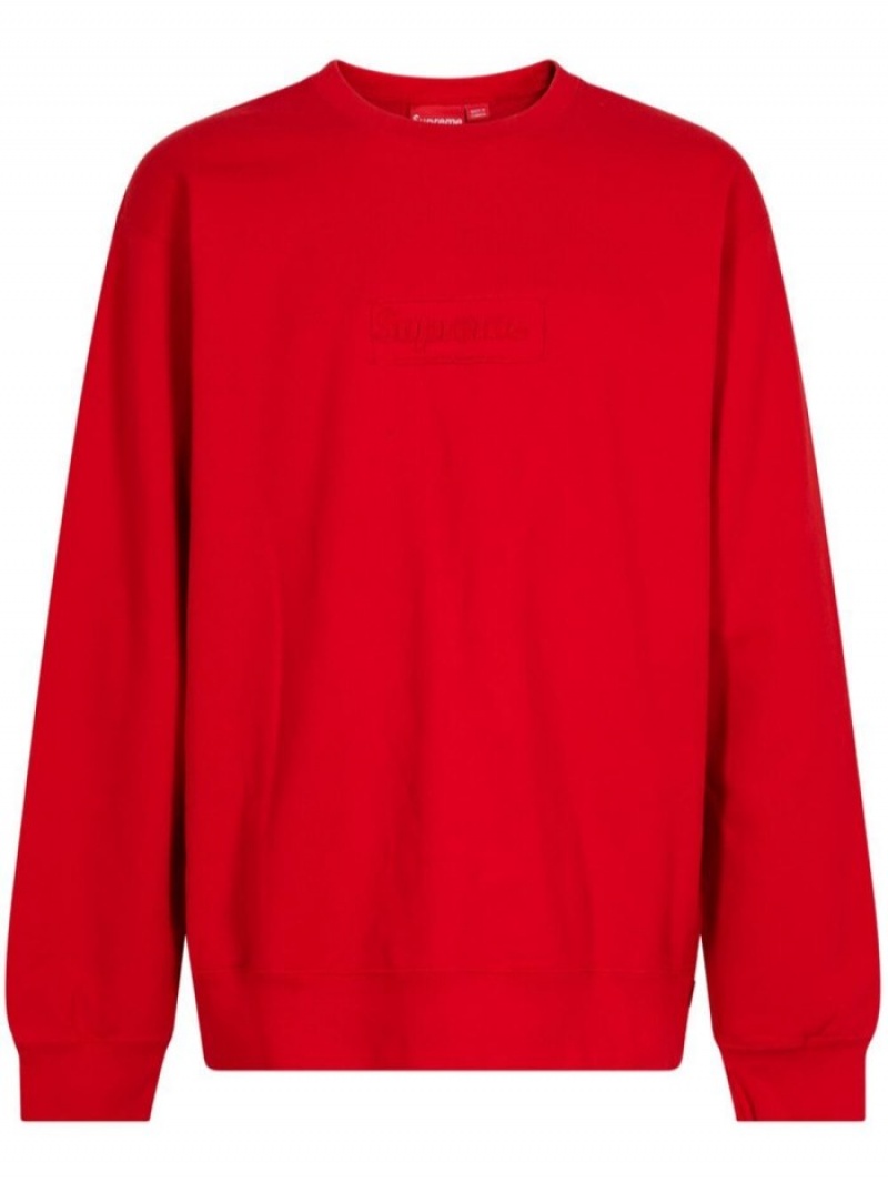 Sudaderas Supreme Cutout Logo Crew-neck Hombre Rojas Colombia | Y7L-21860