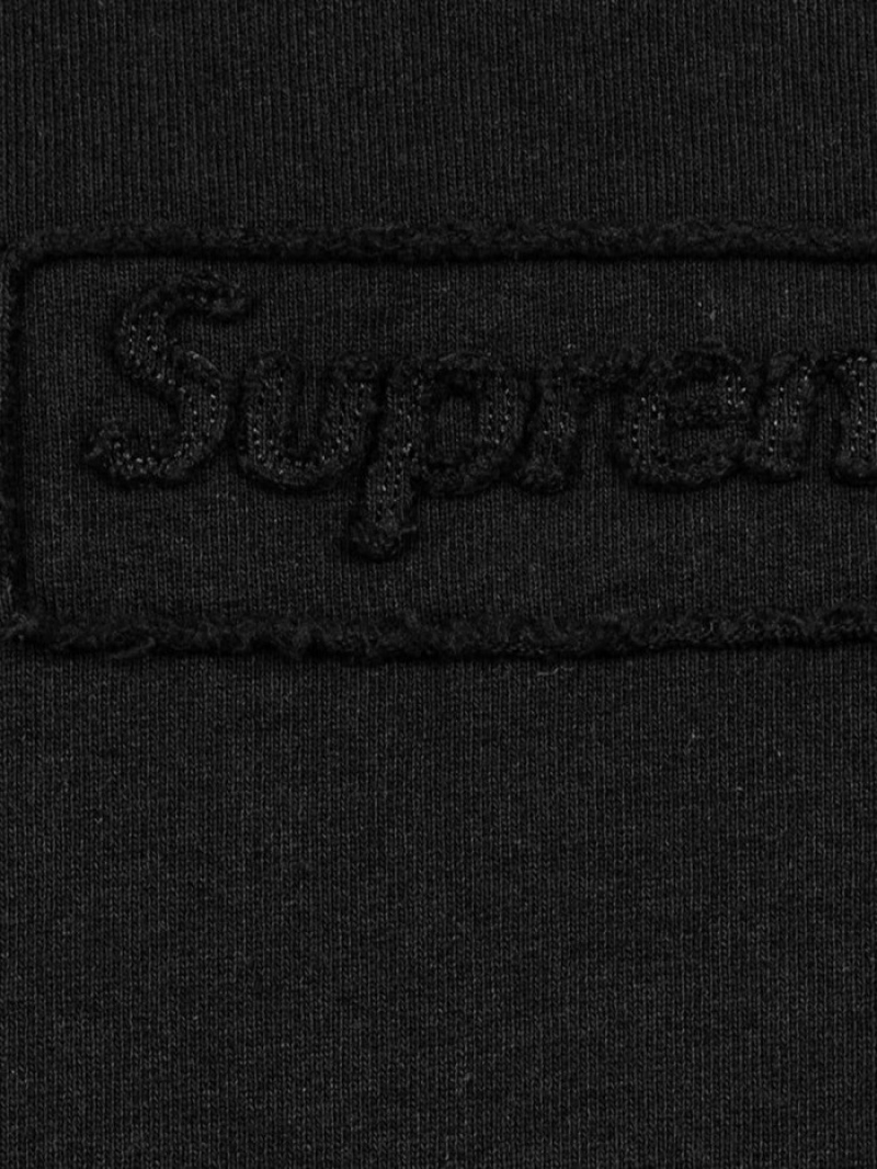 Sudaderas Supreme Cutout Logo Crewneck Hombre Negras Colombia | U9N-81806