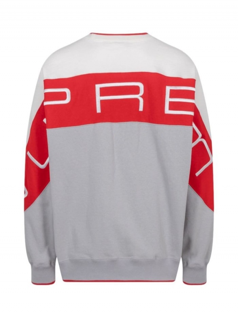 Sudaderas Supreme Embroidered-logo Crew-neck Hombre Blancas Colombia | K5P-07550