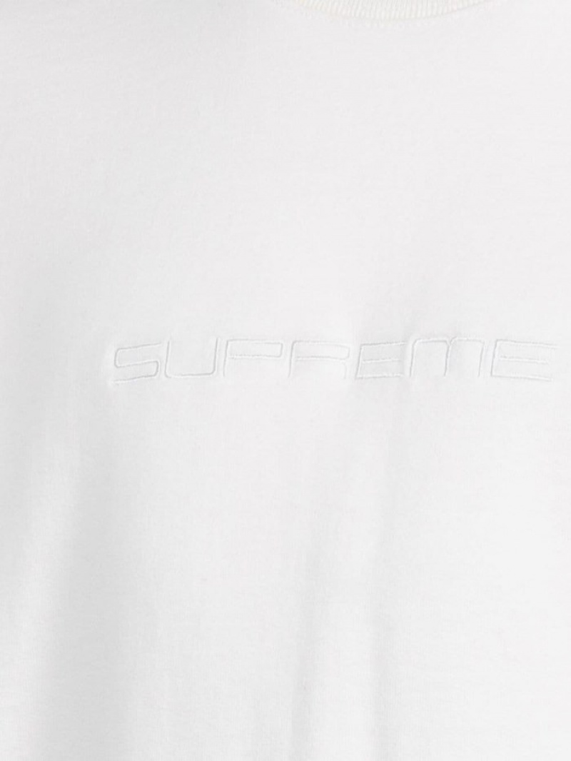 Sudaderas Supreme Embroidered-logo Crew-neck Hombre Blancas Colombia | K5P-07550