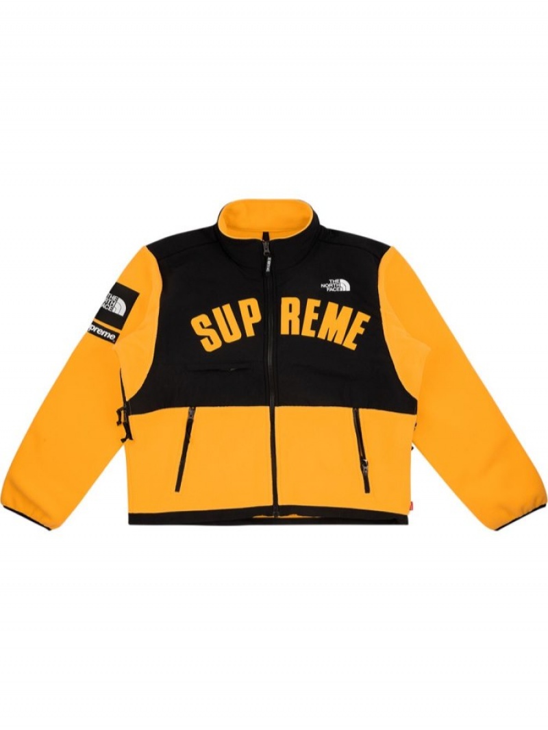 Sudaderas Supreme X The North Face Arc Logo Fleece Jacket Hombre Amarillo Colombia | L7S-38650