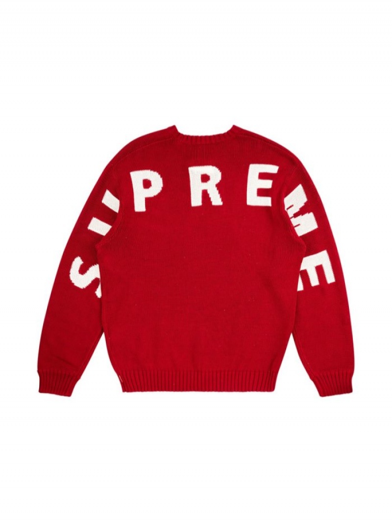 Suéteres Supreme Back Logo De Punto Jumper Hombre Rojas Colombia | B6D-47119