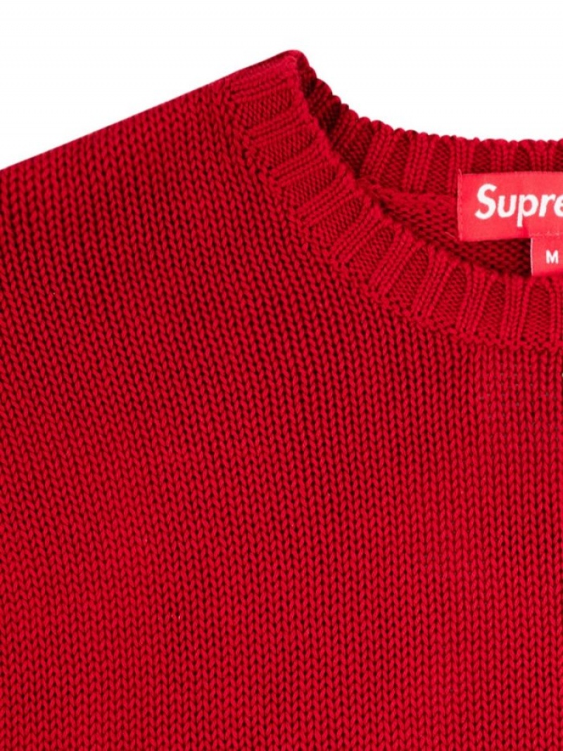 Suéteres Supreme Back Logo De Punto Jumper Hombre Rojas Colombia | B6D-47119