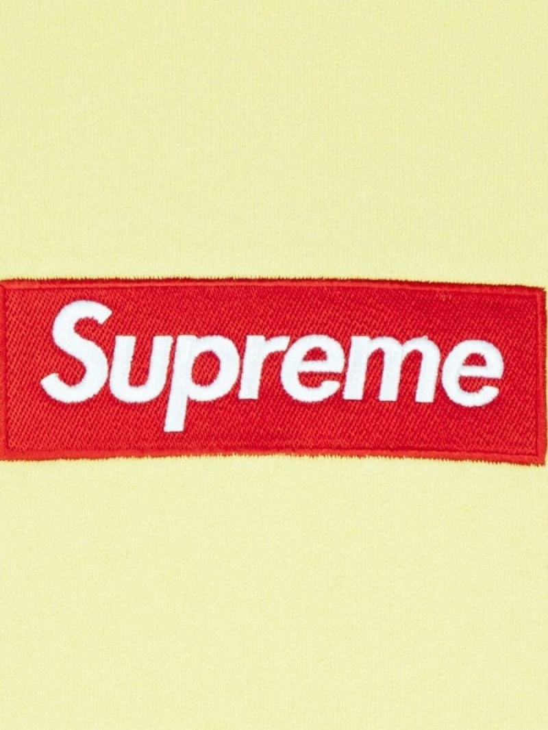 Suéteres Supreme Box Logo Crewneck Sweatshirt Mujer Amarillo Colombia | B1V-97776