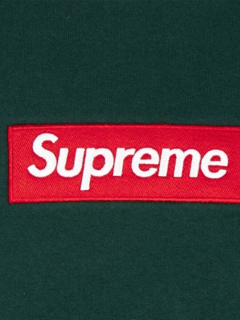 Suéteres Supreme Box Logo Crewneck Sweatshirt Mujer Verde Colombia | F0R-90761