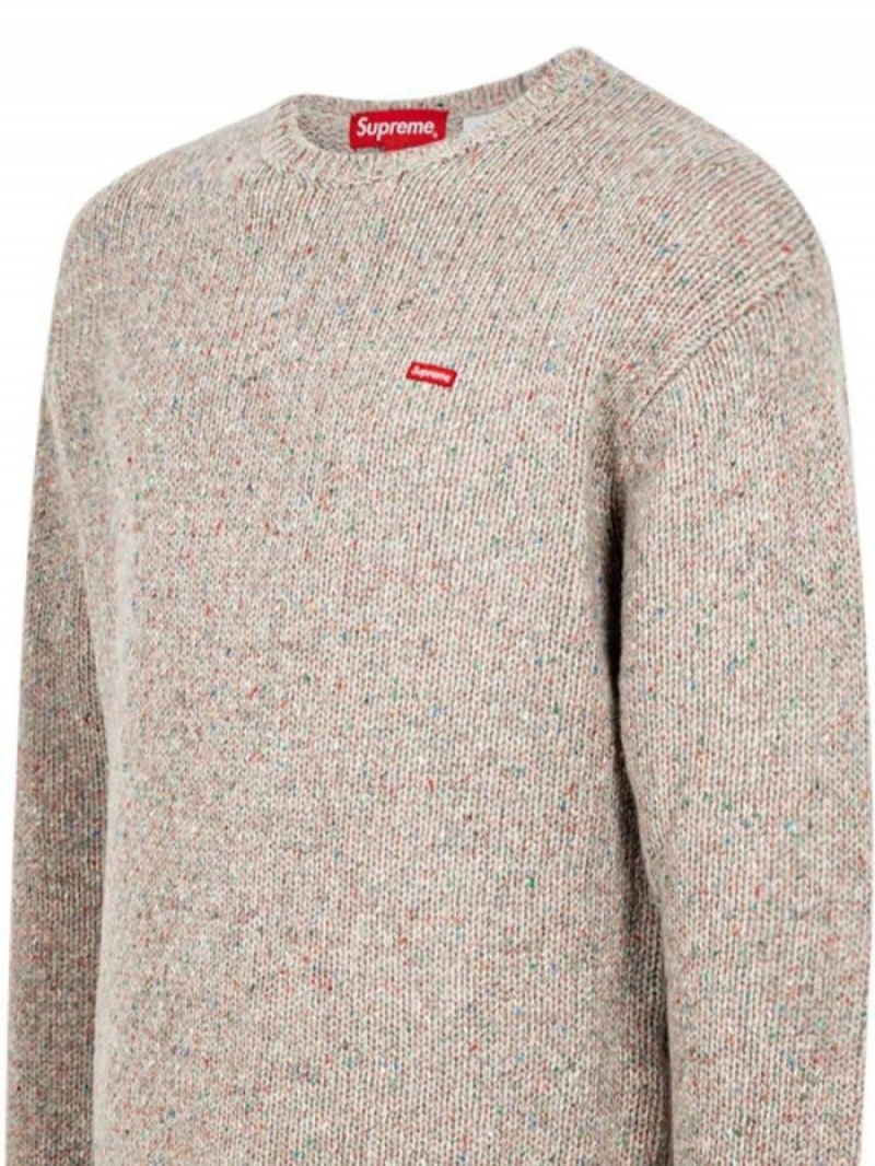 Suéteres Supreme Small Box Logo Speckled Jumper Hombre Gris Colombia | M4H-89887