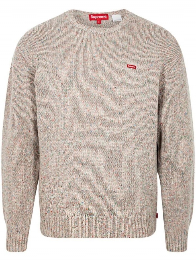 Suéteres Supreme Small Box Logo Speckled Jumper Hombre Gris Colombia | M4H-89887