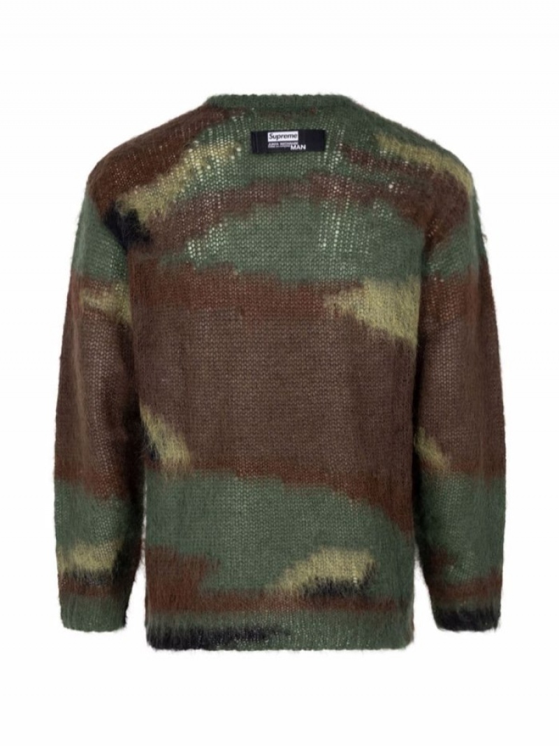 Suéteres Supreme X Junya Watanabe Brushed Camo Jumper Mujer Verde Colombia | Q1C-23682