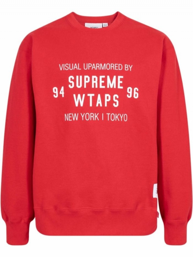 Suéteres Supreme Xwtaps Crew Neck Sweatshirt Mujer Rojas Colombia | A9H-38297