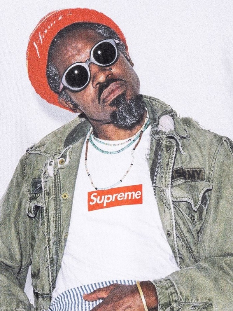 Camisetas Supreme Andre 3000 Photograph-print Hombre Negras Colombia | N7J-39469