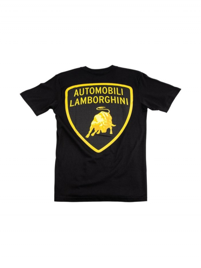 Camisetas Supreme Automobili Lamborghini Logo-print Hombre Black  Colombia | S0H-67897