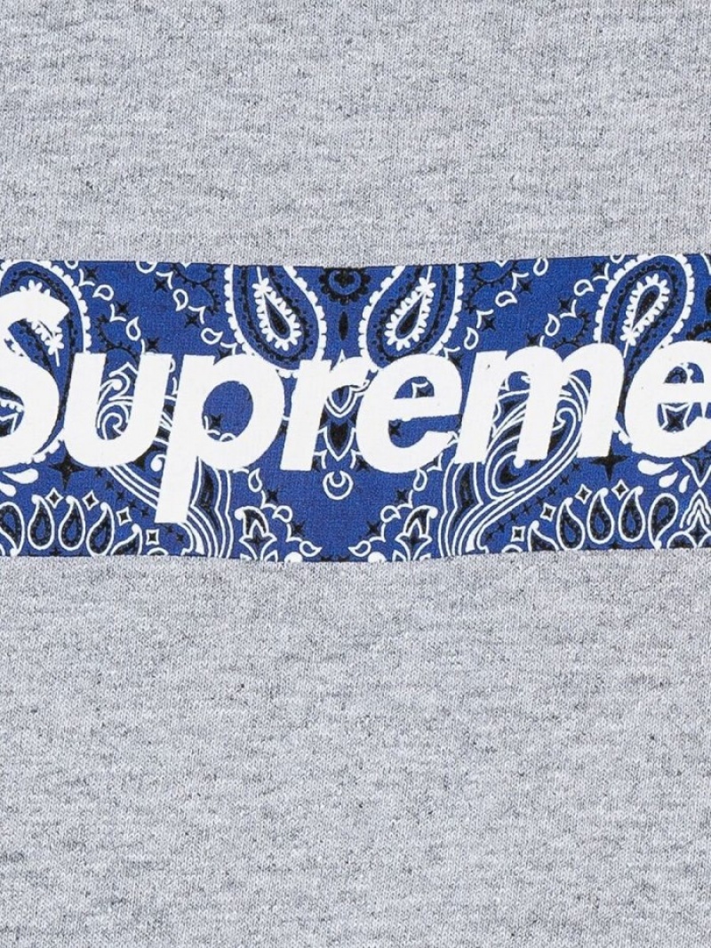 Camisetas Supreme Bandana Box Logo Hombre Gris Colombia | I9U-73557