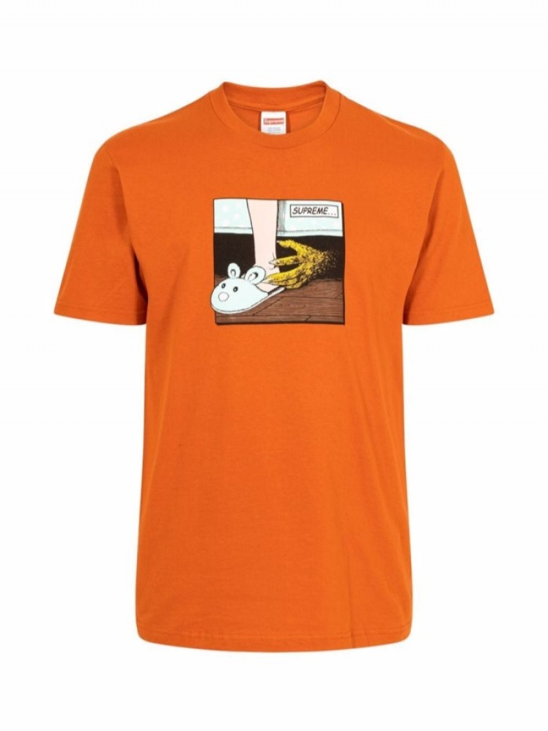 Camisetas Supreme Bed Crew-neck Hombre Naranjas Colombia | H8V-50954