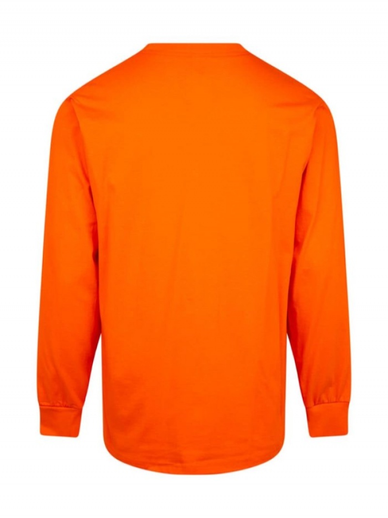 Camisetas Supreme Box Logo Long-sleeve Hombre Naranjas Colombia | J7X-21805