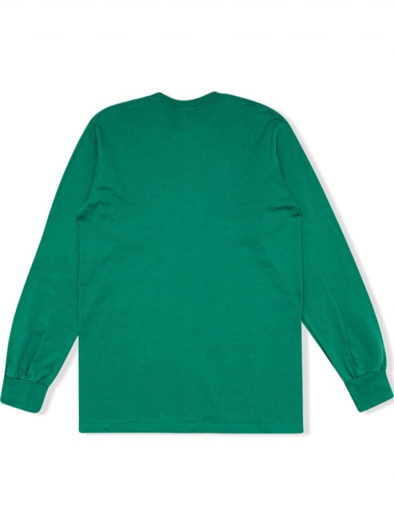 Camisetas Supreme Box Logo Long-sleeve Hombre Verde Colombia | V7G-11506